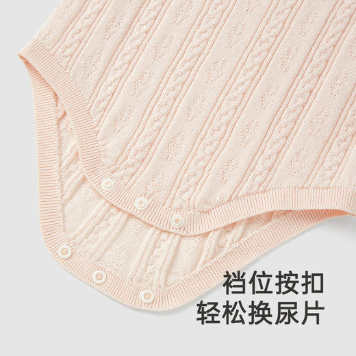 【商场同款】英氏童装女童夏季连体衣甜美透气包屁衣毛织婴儿衣服 商品图3