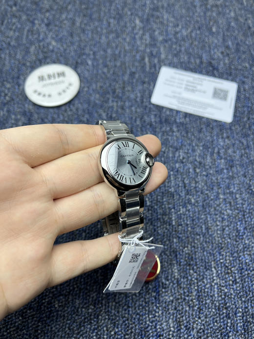 AF卡地亚蓝气球系列 中号33mm 冰蓝面 女士腕表 商品图2