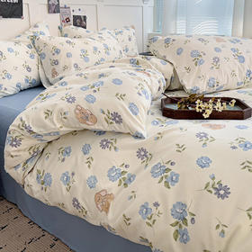 【A类水洗棉】双层纱印花四件套，细腻亲肤，柔软透气，越睡越舒服！13款高颜值印花任选！