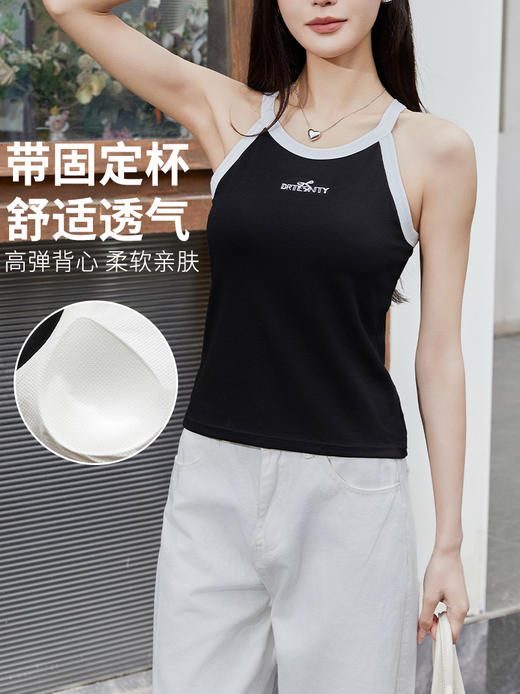 女士天丝棉固定杯美背心新中式国风女士背心打底舒适透气马甲8938/2582/2583/2585/2586/2590/2508/2510 商品图5
