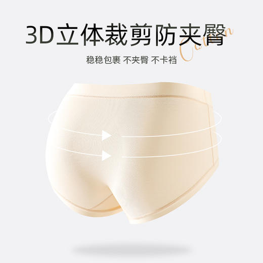 【超值五条礼盒装】纤黛希7A级纯棉内裤 3D立体裁剪不卡裆 2289 商品图4