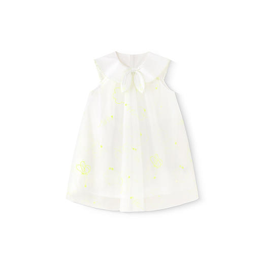 【商场同款】英氏女童连衣裙夏季透气裙子可爱小白裙女宝宝背心裙 商品图4