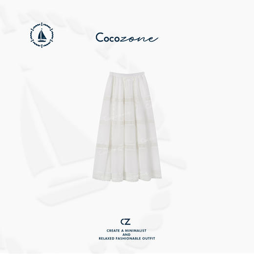 COCO ZONE 刘一一 【黑标系列】异域度假风气质半身裙CD1A0259 商品图0