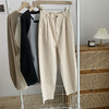 简约日系风全棉工装裤女秋季松紧高腰显瘦百搭宽松休闲九分萝卜裤 商品缩略图5