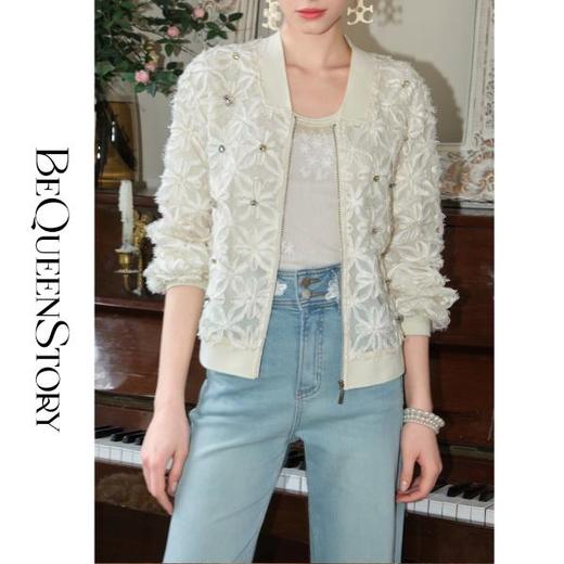 余潇潇【油画栀子】2025春装新款小香风圆领时尚气质百搭外套 商品图2