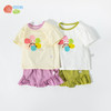贝贝怡25夏季新款女童卡通印花冰感短袖T恤花边宽松凉感短裤休闲套装ZB2ET002 商品缩略图4