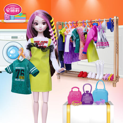 安丽莉公主玩具惊喜娃娃衣帽间女孩仿真换装过家家试衣间套装礼物 商品图2