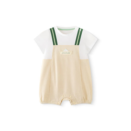 【商场同款】英氏婴儿衣服夏季透气抗菌男宝连体衣假两件包屁衣 商品图4