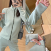 【拉链升级为衣服同色】 Lu系沁氧套装 春日薄荷砂洗兰精莫代尔卫衣卫裤 25春季潮流首选 轻盈舒适女装 商品缩略图1