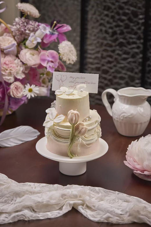 郁见美好水晶珍珠贝壳mini双层蛋糕 商品图2