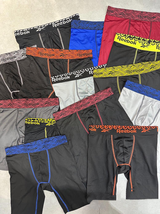 全新正品锐步Reebok男士长款四角裤，平角裤，打底裤。尺码S-XL
两条一组，颜色随机 商品图8