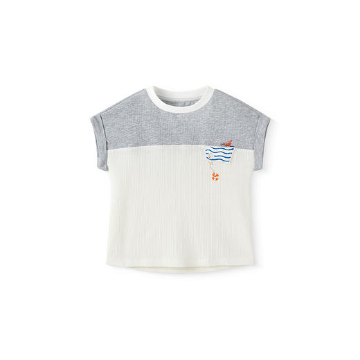 【商场同款】英氏儿童T恤夏季透气纯棉短袖上衣男宝宝休闲套头衫 商品图4