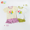 贝贝怡25夏季新款女童卡通印花冰感短袖T恤花边宽松凉感短裤休闲套装ZB2ET002 商品缩略图2