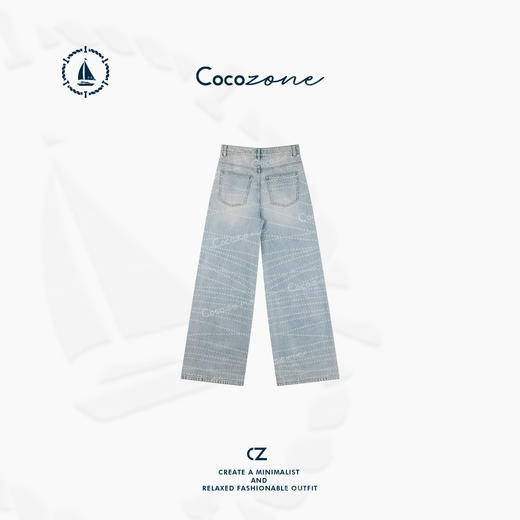 COCO ZONE【黑标系列】 异域度假风水洗牛仔裤CD1A0491 商品图1