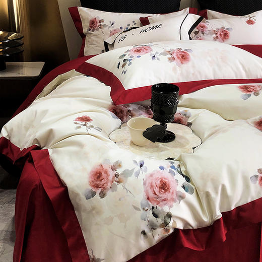 100支数码印花长绒棉四件套 商品图0