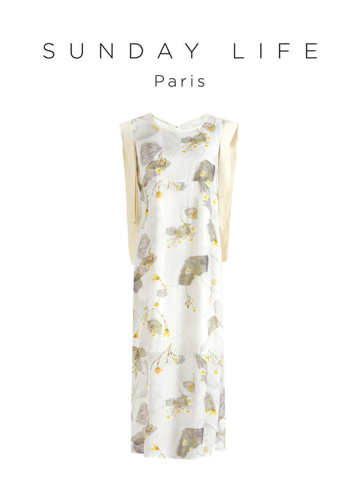 火山雏菊印花飘带连衣裙（偏大，卡码拍小） 商品图5