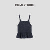 ROMI STUDIO“法式松弛”100%棉镂空花纹喇叭形吊带背心RW25SS70158 商品缩略图4