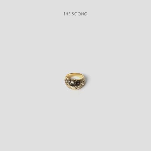 铜合金戒指 THESOONG法式复古手工做旧浮雕图腾开口戒指HWZB6361 商品图0