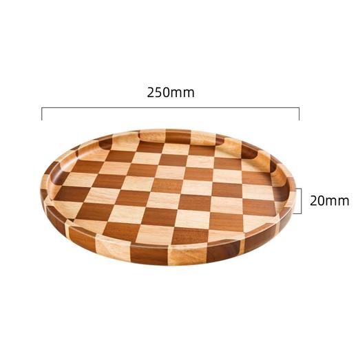 棋盘格坚果盘（圆形款大号） 商品图0