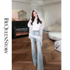 余潇潇【心动际遇】2025春装新款设计感腰头拼接精美蕾丝牛仔喇叭裤 商品缩略图4