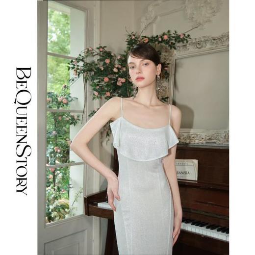 余潇潇【浮光人鱼】2025春装新款浪漫气质女神时尚性感吊带连衣裙 商品图4