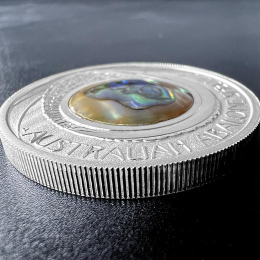 澳大利亚 珍珠贝母银币 1盎司纯银 镶嵌天然贝壳 带证书 商品图8