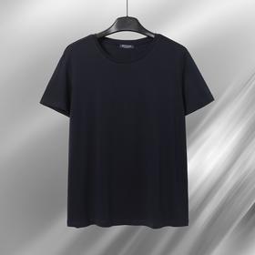 男士时尚修身版圆领深蓝短袖恤衫  CH8S233*