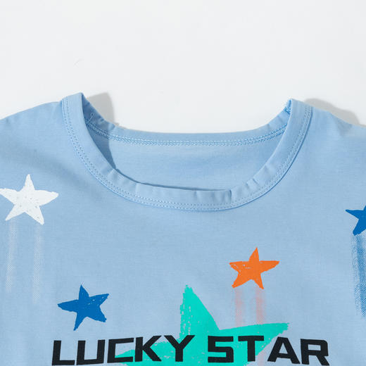 ZB2ES002夏季新款25年男童短袖T恤卡通满印宽松上衣凉感透气T恤冰感上衣 商品图6