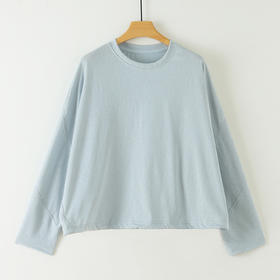 weyo女士夏季休闲麻棉轻薄空调衫圆领宽松罩衫880044