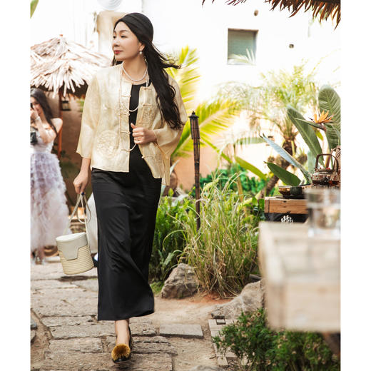 【林栖设计小店】优雅连衣裙复古法式气质修身显瘦2025春夏新品无袖长裙女1952116 商品图1