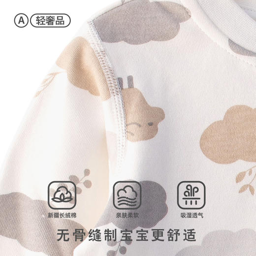 [春夏纯棉套装]卓儿婴幼儿打底衫家居内衣春夏宝宝衣服对襟套装 商品图4
