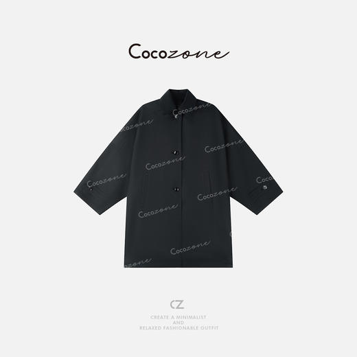 COCO ZONE 刘一一 2025早春高级感简约单排扣长款外套CD1A0351 商品图0