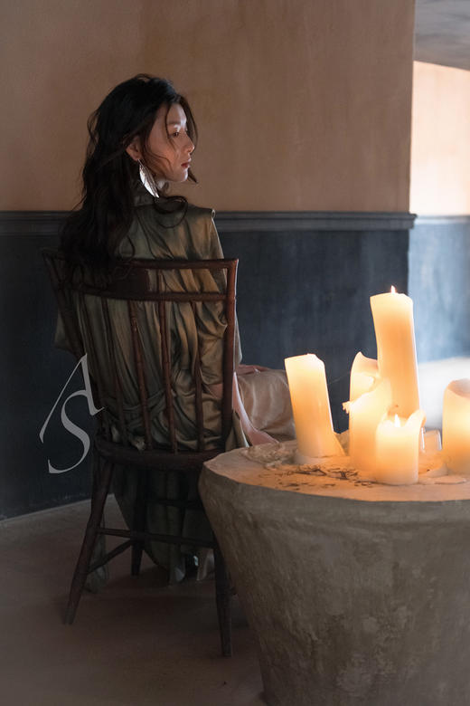 Phaedo  古绿金/暮金色宫廷袖真丝外套 商品图3