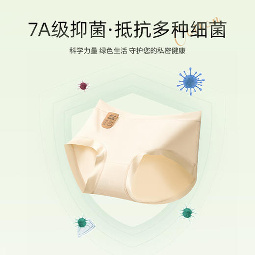 【超值五条礼盒装】纤黛希7A级纯棉内裤 3D立体裁剪不卡裆 2289 商品图1