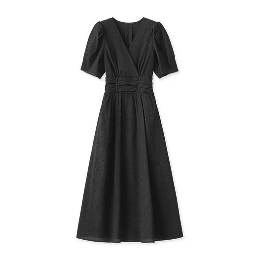 【高货wl】全新升级【铂金会员330/天猫439/差价109】(04224) 洛诗琳法式优雅轻熟气质收腰显瘦泡泡袖时尚女春连衣裙 商品图4