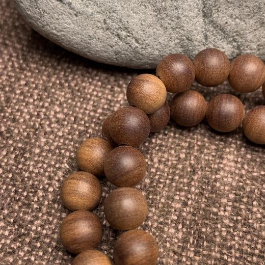 【青山精选】0.8*35颗 原创老山檀 黑肉搭配和田玉 y 商品图1