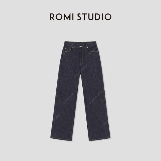 ROMI STUDIO“日本牛仔”100%斜纹棉肌理感直筒牛仔裤 RW24AX80918 商品图0