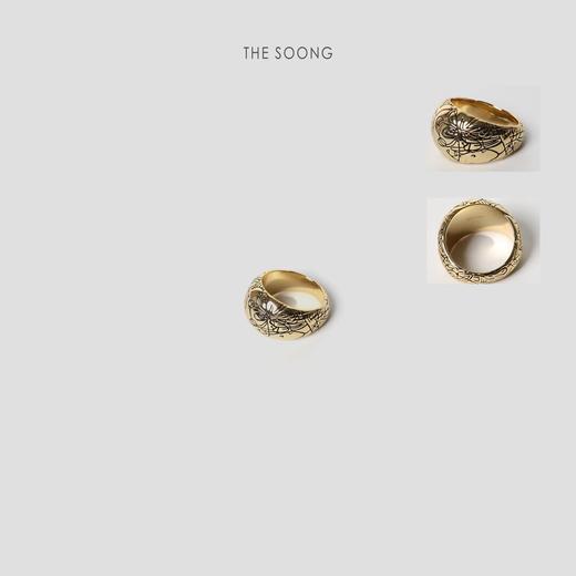 铜合金戒指 THESOONG法式复古手工做旧浮雕图腾开口戒指HWZB6361 商品图2