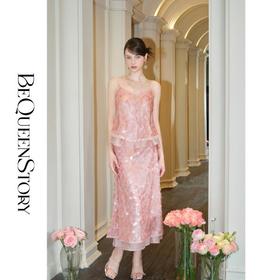 余潇潇【星露千金】2025春装新款时尚气质亮片设计上衣&裙子套装女