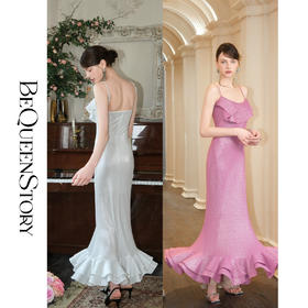 余潇潇【浮光人鱼】2025春装新款浪漫气质女神时尚性感吊带连衣裙