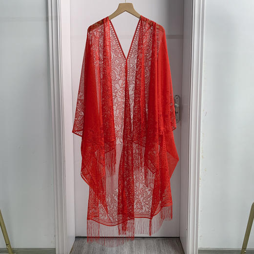 【搭配利器】超轻蕾丝披肩围巾 商品图9