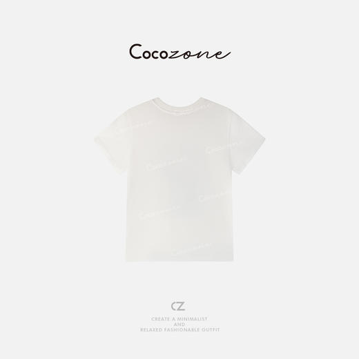 COCO ZONE 100棉美式褪色字母图案短袖T恤CD2A0064 商品图1