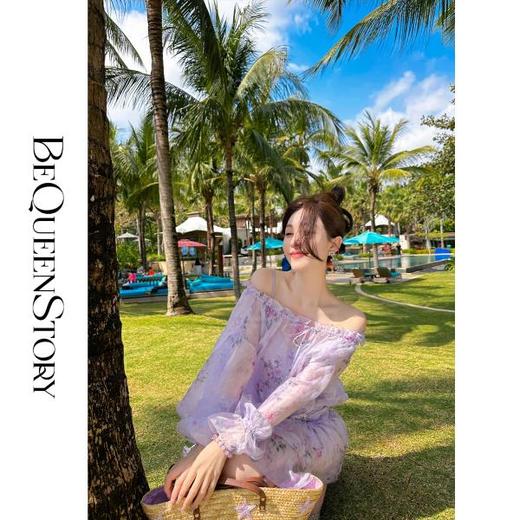 余潇潇【薰衣草幻想】2025春装新款烫满钻印花套装&连衣裙&花边上衣 商品图2