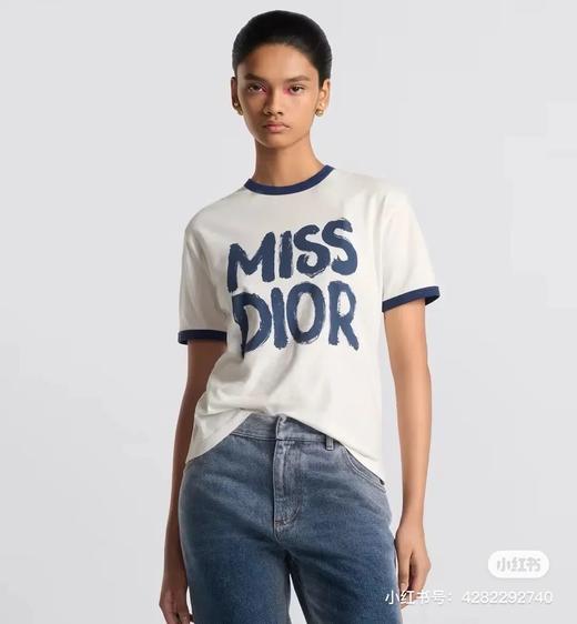 D10R女款2025夏季新款撞色领口圆领T恤 商品图0