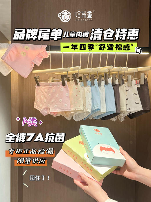 【哈林童3D柔弹儿童棉棉裤】实体订单库存清仓特惠 来袭！ 95棉+5氨纶，大弹力！四季可穿专柜正品4条纸盒装，包装很可爱，送人自留都有面儿 商品图0