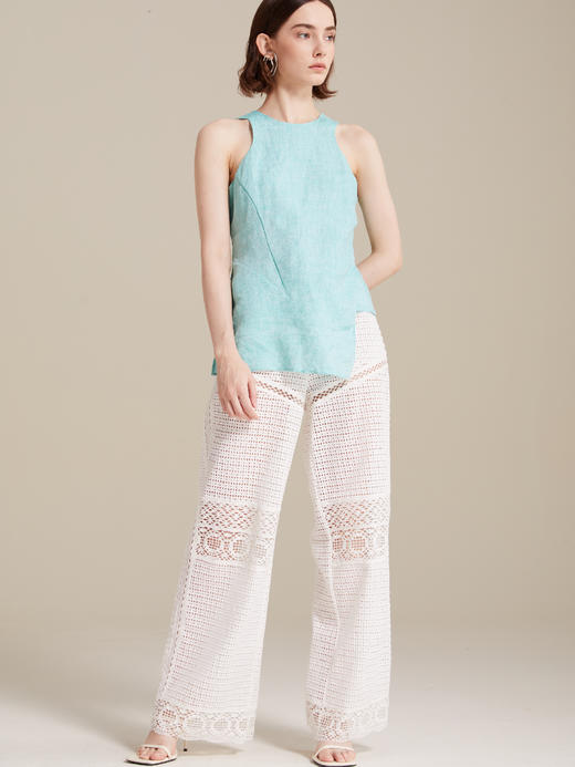 度假风镂空绣花蕾丝拼接外套/长裤 商品图8