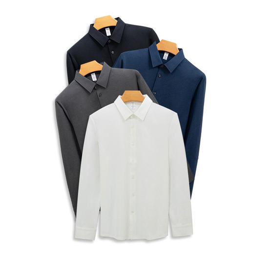 岸纾 专业吸湿速干5A抗菌运动长袖衬衫 冰感运动衬衫清凉舒适基础款百搭P1025 商品图3