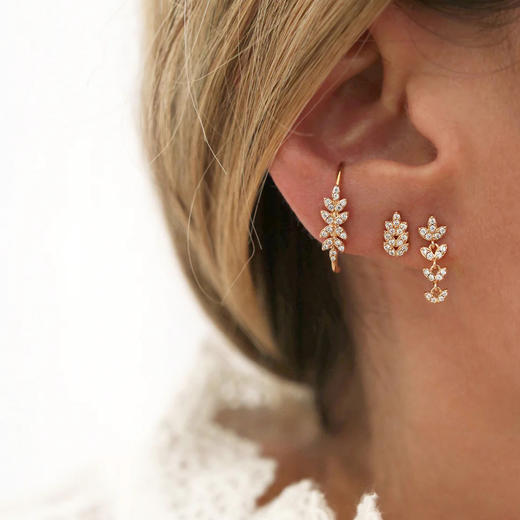 北京仓｜Leo sedim-PATRIA-锆石 单只 耳环［法国设计师］ 商品图0