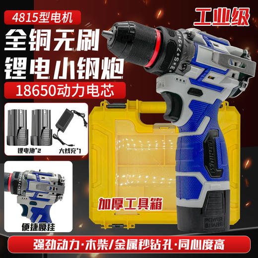【货号05933】全铜无刷小钢炮电钻两电一充 商品图0