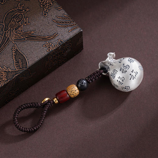 子佩集S999银【年福一年】钥匙扣【YSG734】纯银小摆件-招财进宝可转动2502 商品图4